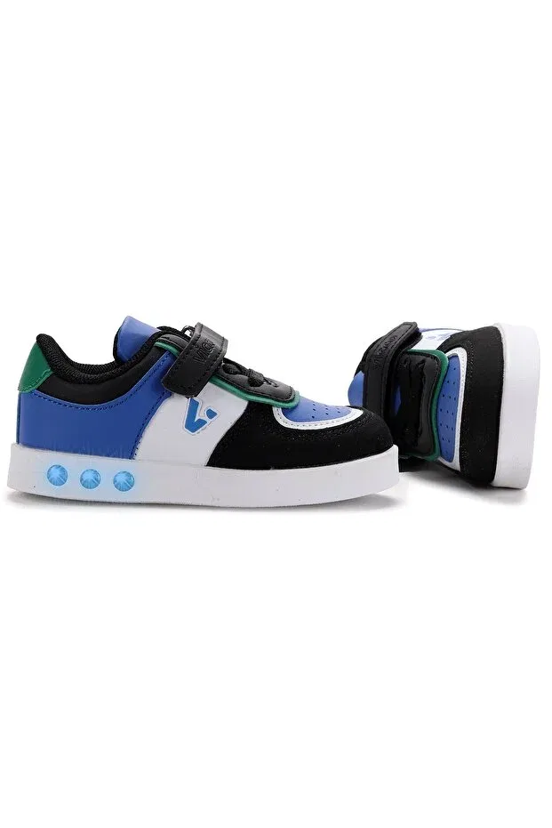 Детские спортивные кроссовки с подсветкой Vicco, Black - Saks Blue