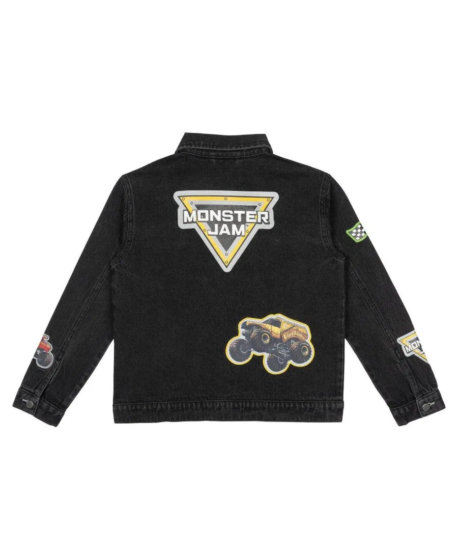 Джинсовая куртка с аппликациями Monster Jam, бренд Monster Jam, Цвет Monster Jam Black — фото 3