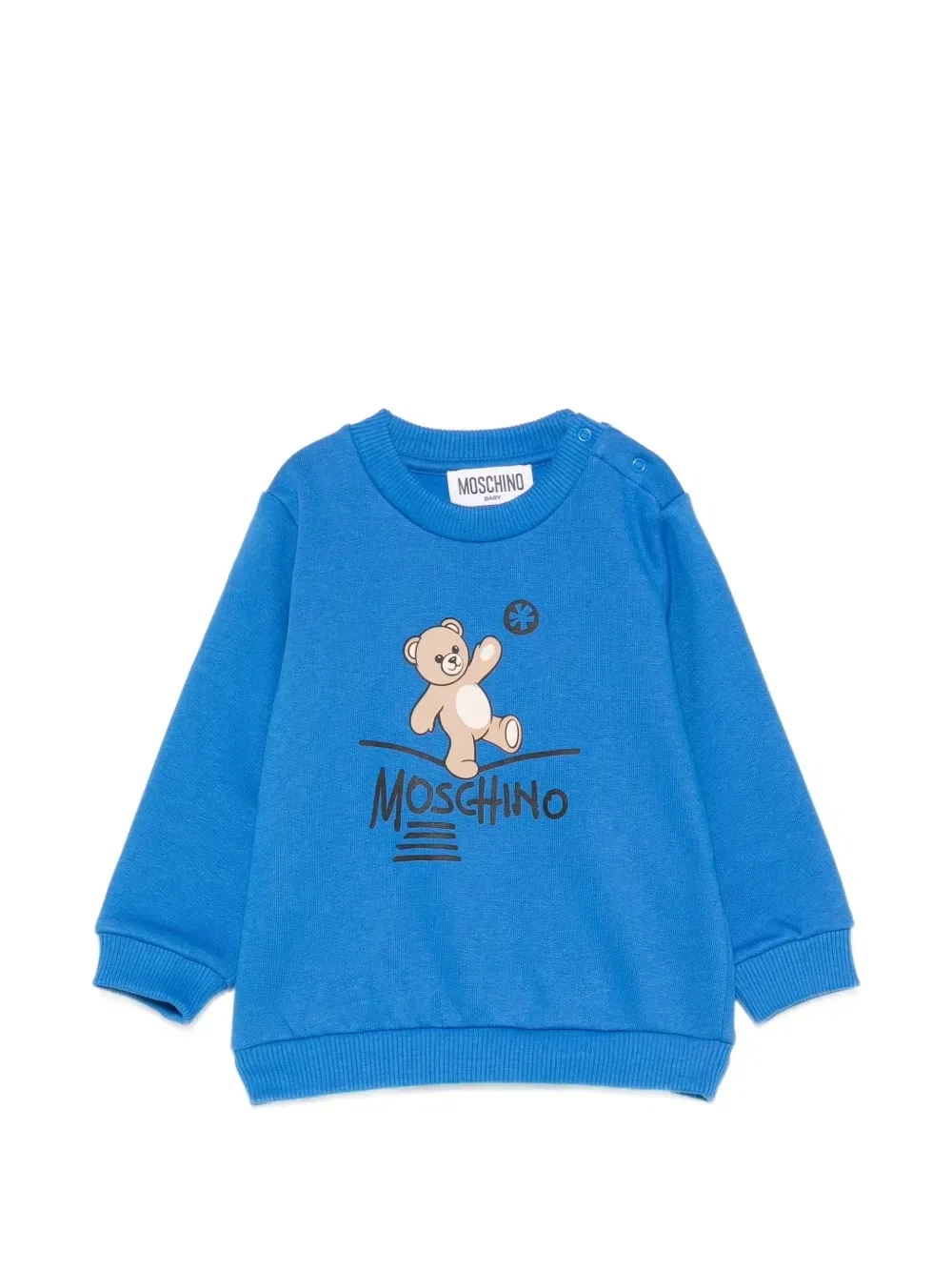 Свитшот с графическим принтом Moschino Kids, синий