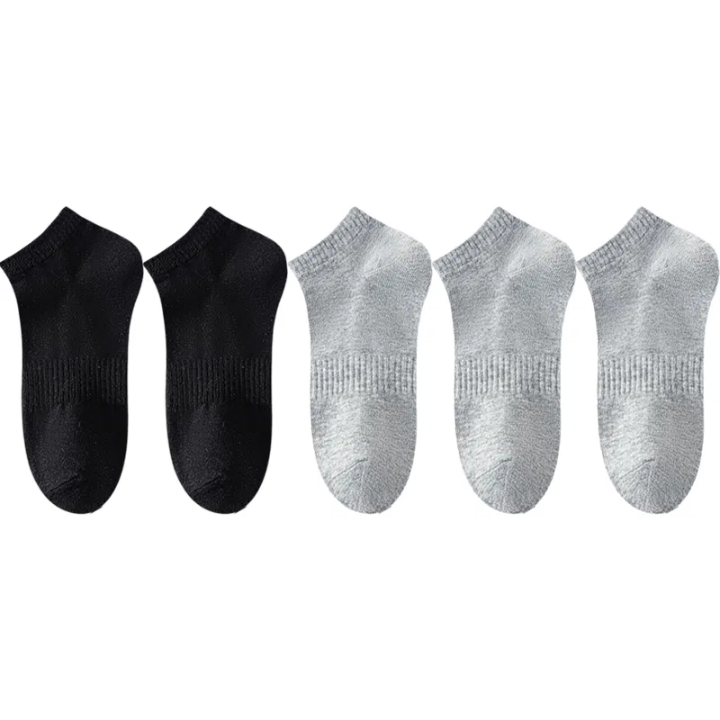 Детские носки-невидимки 5 пар, Black Short Socks 2, Gray Short Socks 3, MIIOW