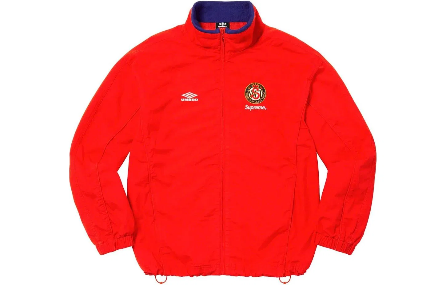 Куртка из рипстопа с принтом Supreme Umbro Cotton Ripstop Track Jacket, Red/Red