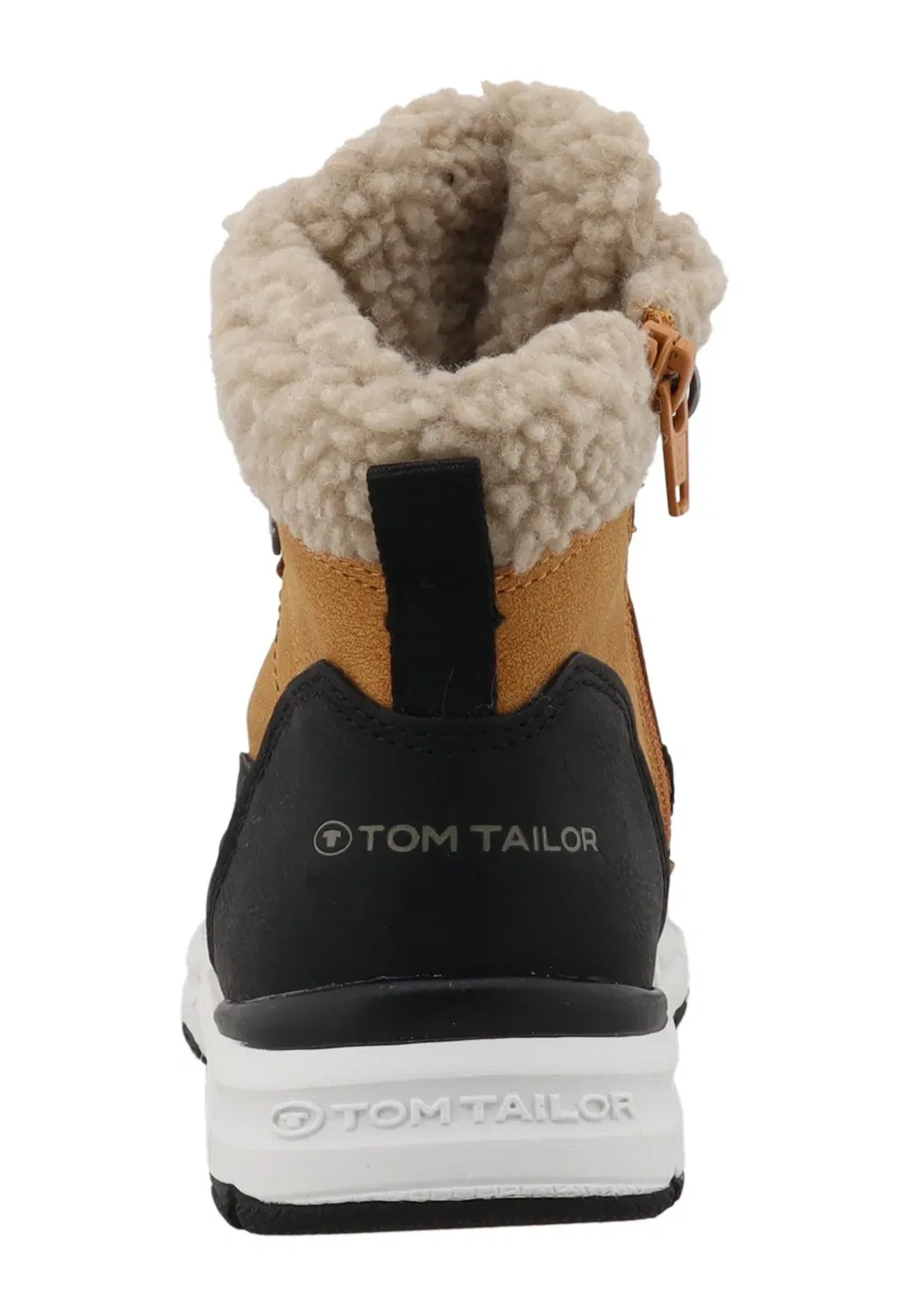 Ботильоны Stiefel унисекс на шнуровке Tom Tailor, Black Camel — фото 2