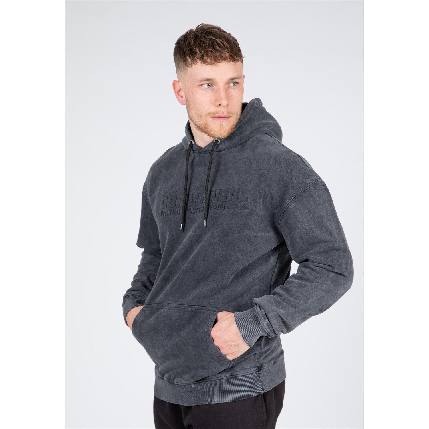

Мужская толстовка оверсайз - Crowley - Выбеленный серый GORILLA WEAR, Серый