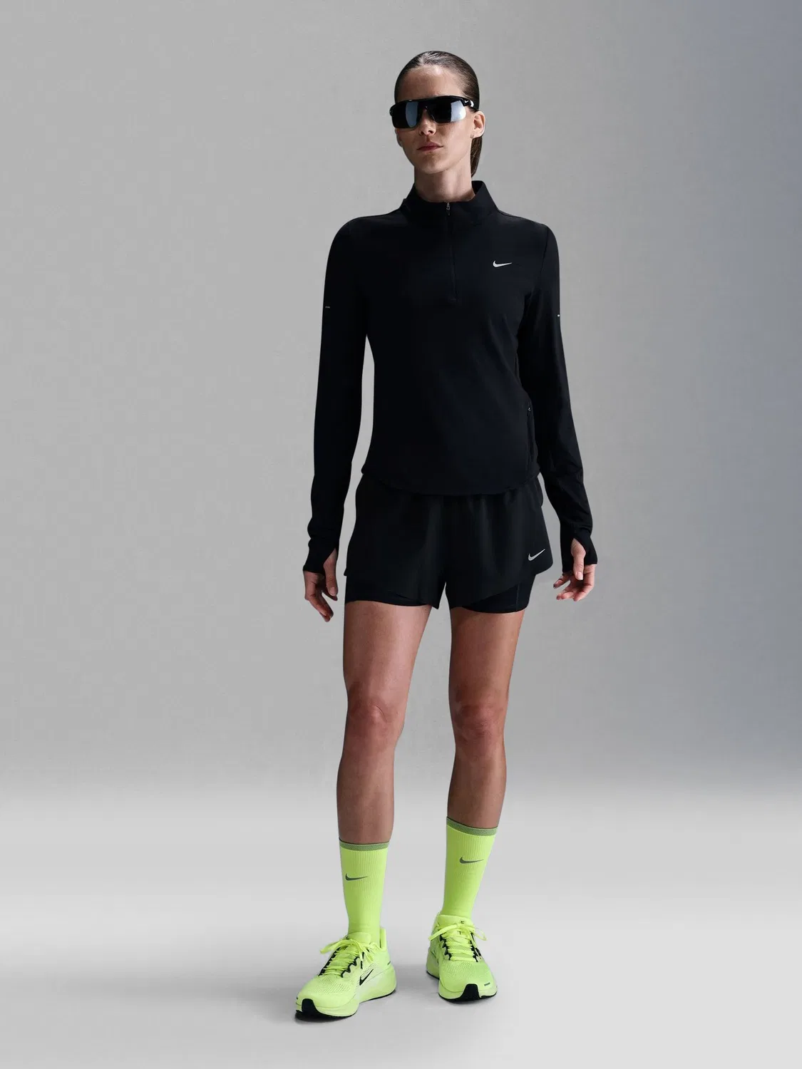 Топ для бега Nike Swift Dri-FIT UV 1/4-Zip, Black