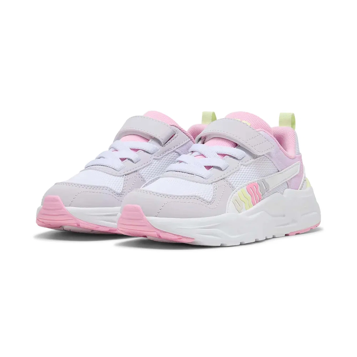 Детские спортивные кроссовки Puma Trinity 2 Lt Come On Ac+ Ps, Lavender Pop-PUMA White-Apple Spritz — фото 2
