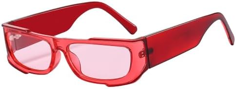 

Прямоугольные солнцезащитные очки 2026 года, модные, винтажные, с градиентными оттенками, конфетные цвета, трендовые, популярные, с защитой от УФ-излучения UV400 MTZJH, Red