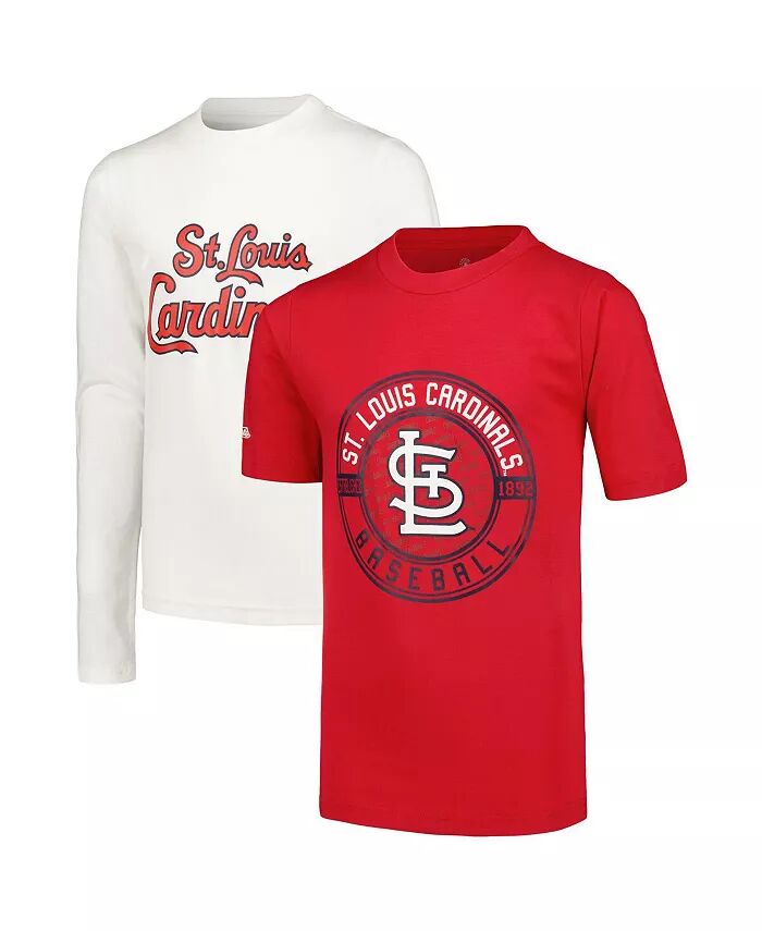 

Big Boys красный, белый St. Louis Cardinals футболка Combo Set Stitches
