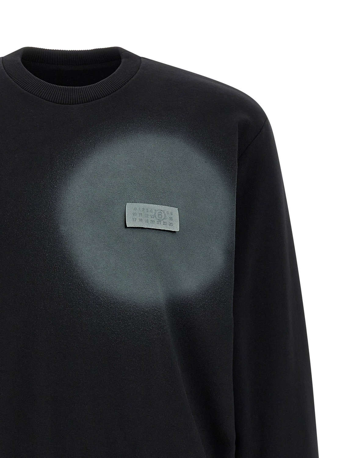 Свитшот с принтом 'Numeric Signature MM6' MM6 Maison Margiela, черный — фото 3