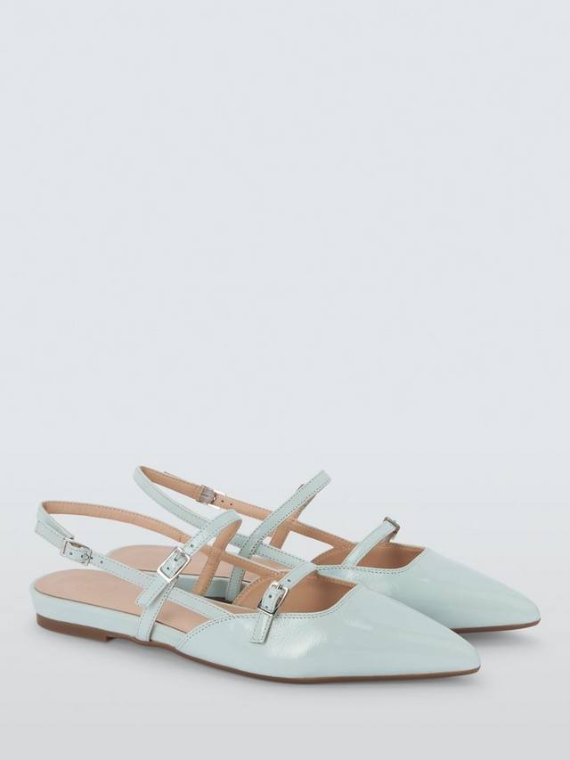 Туфли-лодочки с ремешками из натуральной кожи crown John Lewis, цвет Pale Blue — фото 3