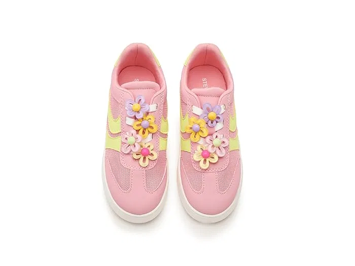 Кроссовки с цветочными подвесками Jerseyc Steve Madden Kids, Lime/Pink — фото 3