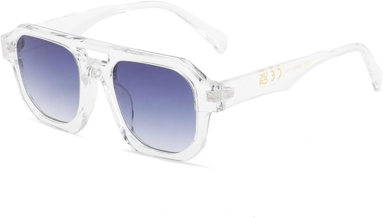 

Модные винтажные солнцезащитные очки для женщин и мужчин с двойной перемычкой, защитой от УФ-излучения UV400, в стиле ретро с леопардовым принтом TVTBBVV, C7