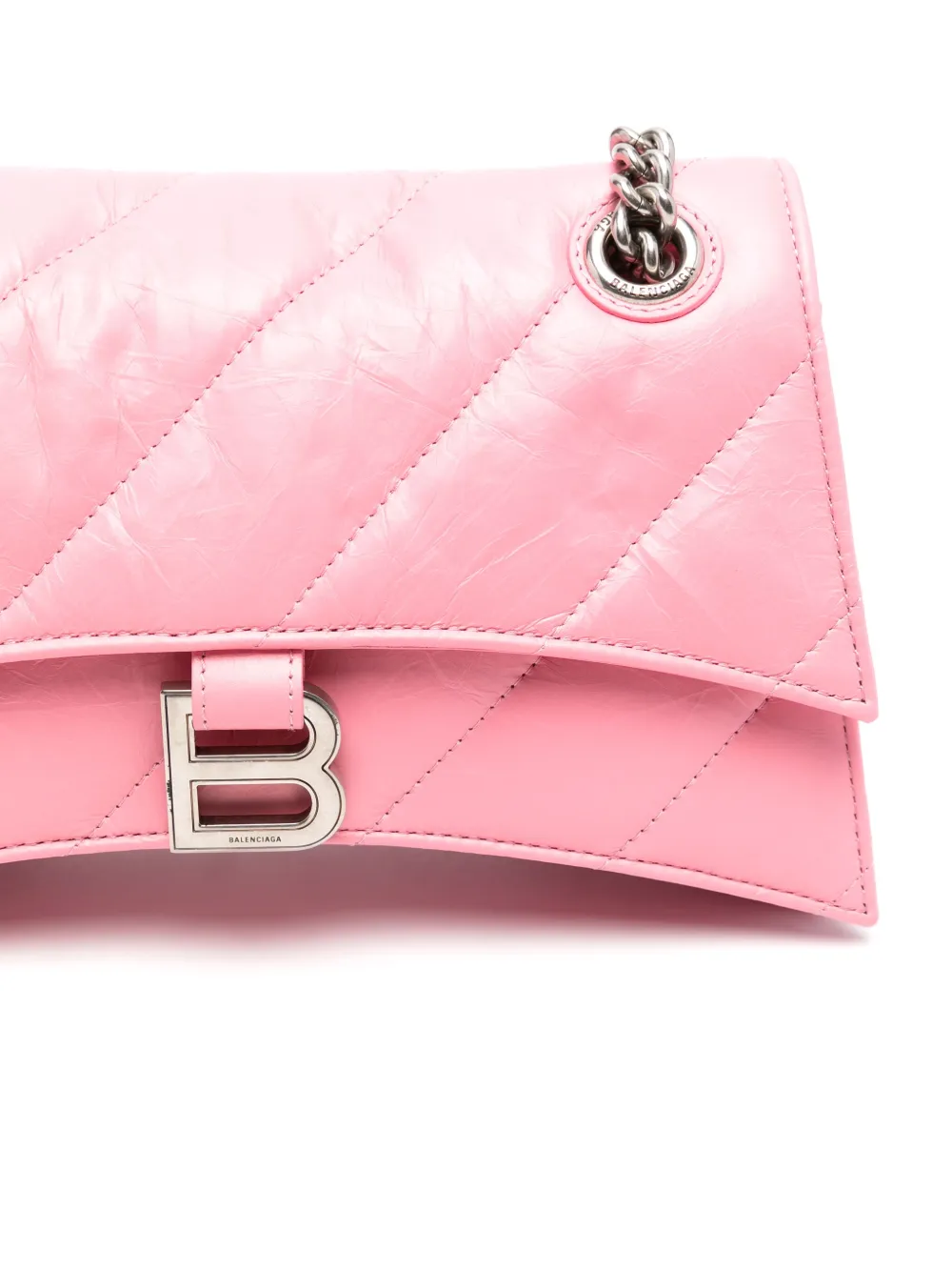 Стеганая сумка на плечо Crush BALENCIAGA, розовый — фото 4