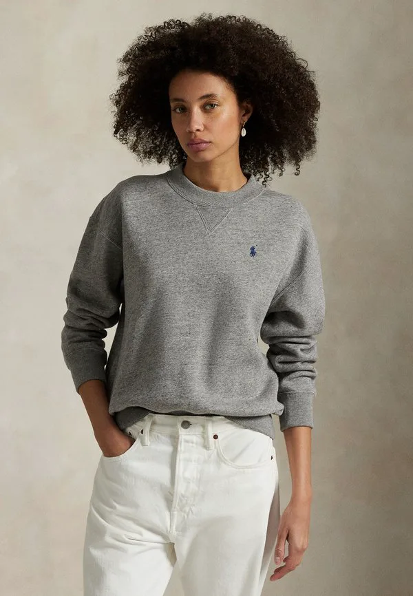 Свитшот Polo Ralph Lauren Lightweight Fleece, темно-серый винтажный меланж — фото 2