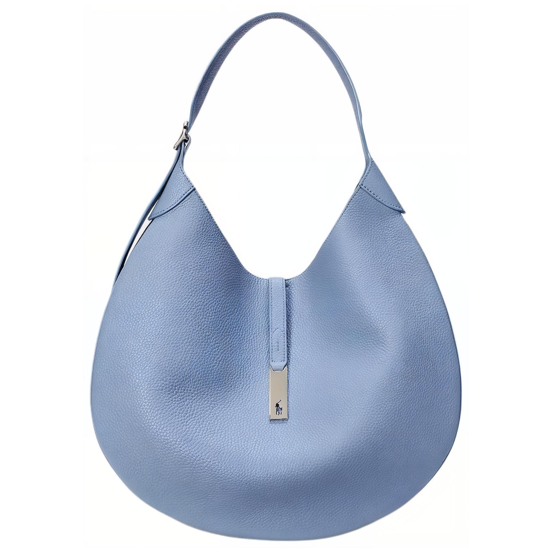 

Polo Ralph Lauren Полированный кожаный женский рюкзак большой синий