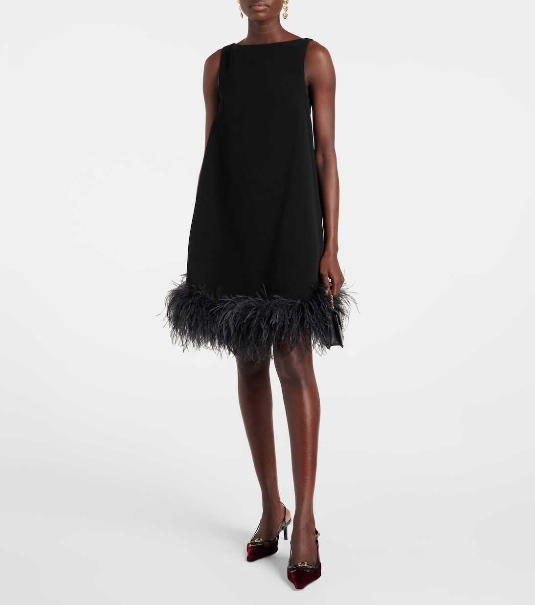 Бархатные туфли Viv' Canard 55 с открытой пяткой Roger Vivier, бордовый — фото 3