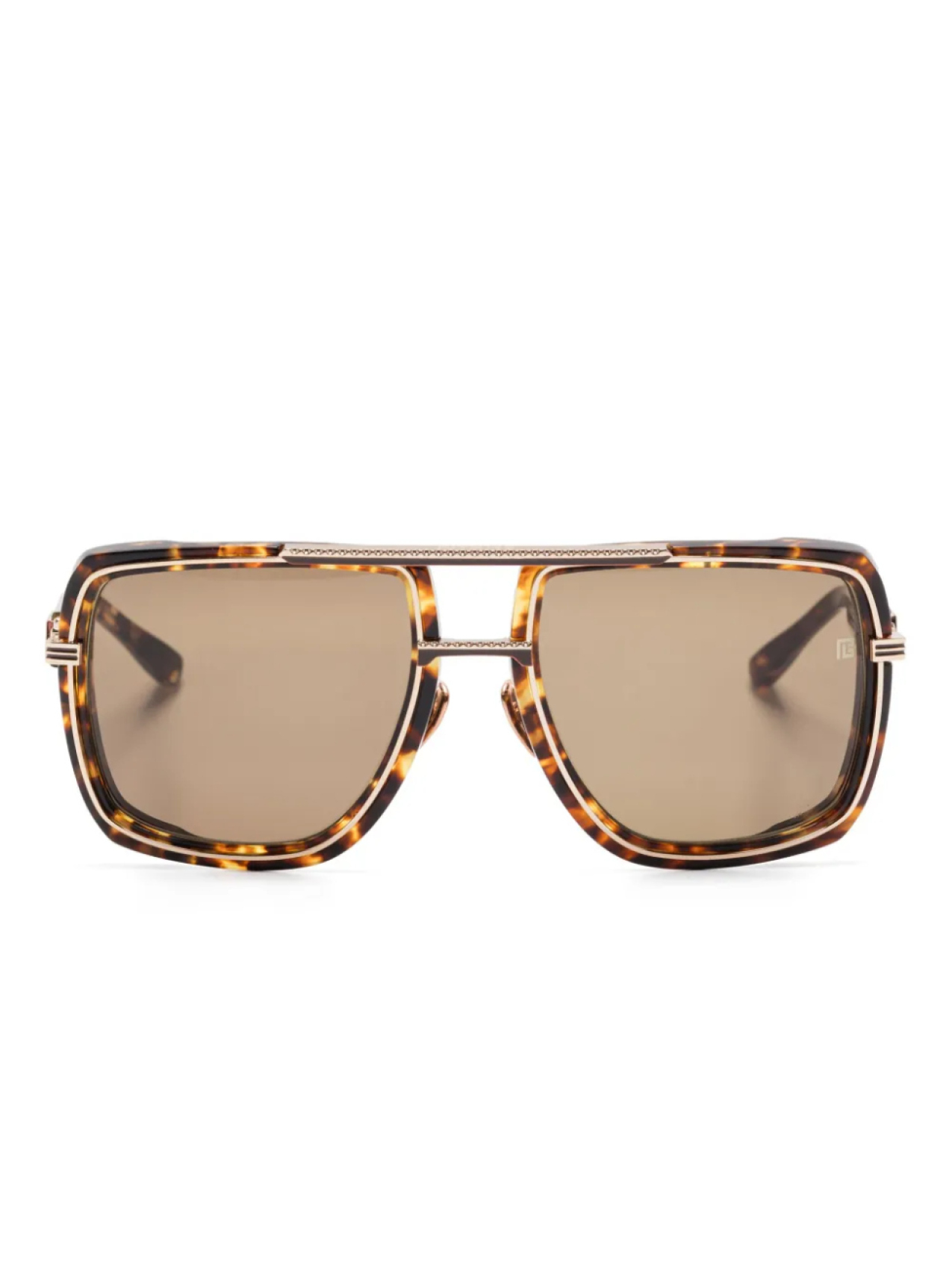 

Солдатские солнцезащитные очки Balmain Eyewear, коричневый