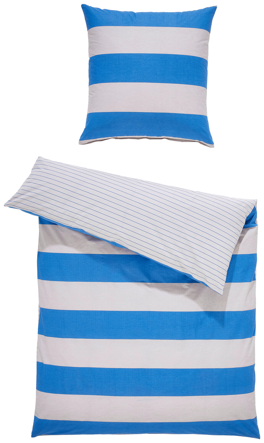 

Двустороннее постельное белье Tom Tailor, 135x200 см, синий/песочный