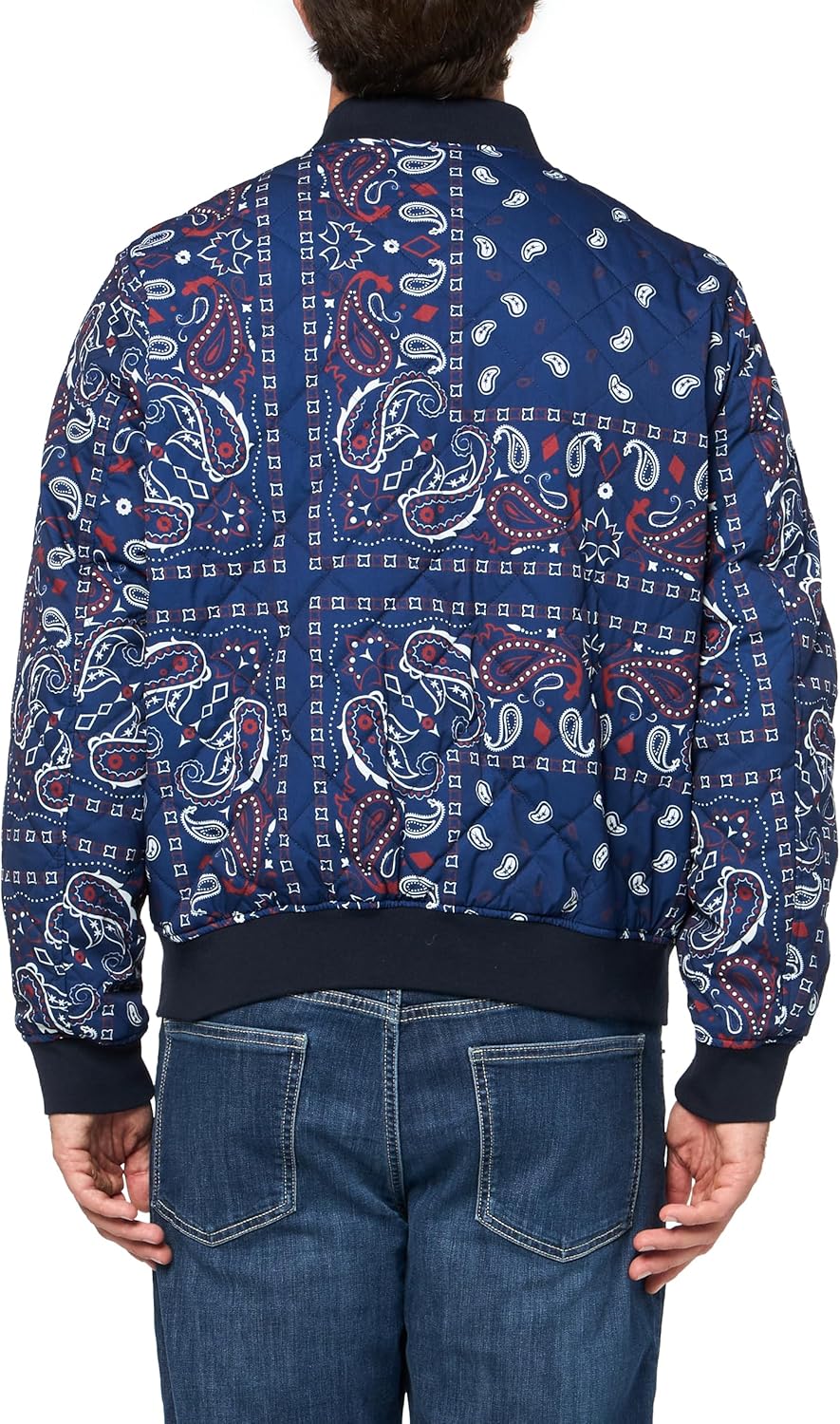 Мужская куртка-бомбер Levi's с ромбовидной стежкой, Blue Bandana — фото 2