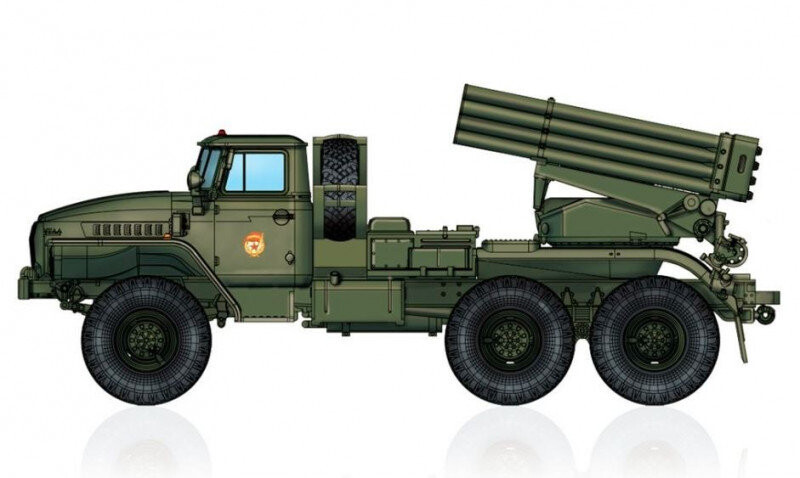 

Пластиковая модель Ракетная установка БМ-21 ГРАД 1/72 Hobby Boss