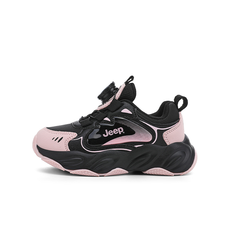 

Jeep Беговые кроссовки Running Collection Slip Resistant Breathable Lightweight Cushioning Low top черные с розовым для детей