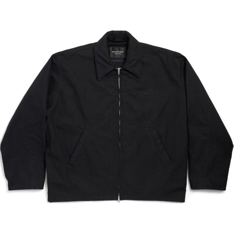 Balenciaga Вышитая куртка с молнией, Black — фото 3
