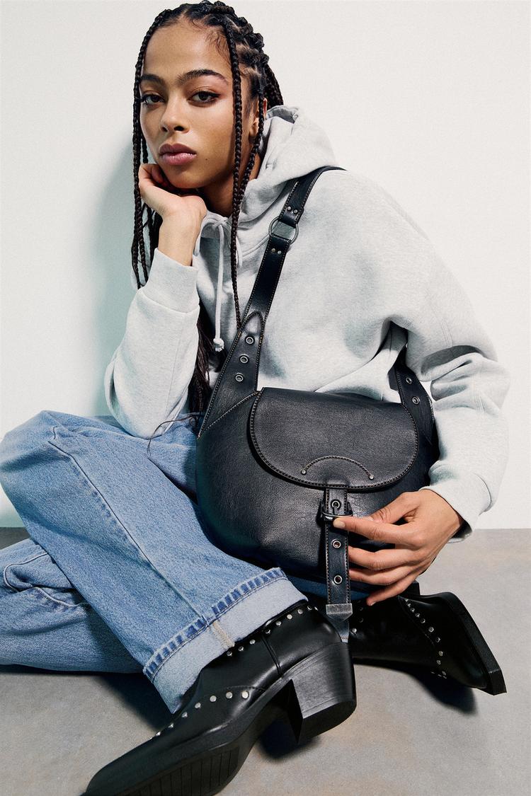 

Ковбойская сумка через плечо Pull And Bear, черный