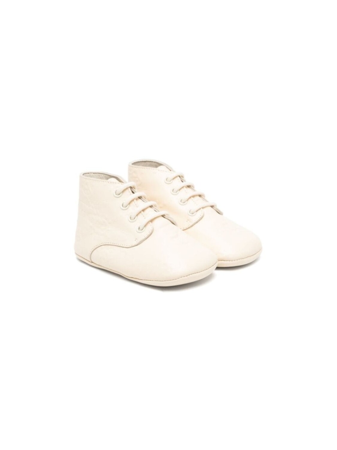 

Gucci Kids пинетки на шнуровке с логотипом Interlocking G, нейтральный цвет