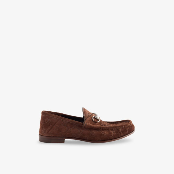 

Мокасины Horsebit 1953 из замши Gucci, коричневый