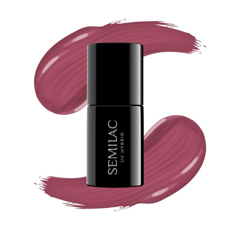 

005 УФ-лак для ногтей Hybrid Berry Nude Semilac, 7 ml