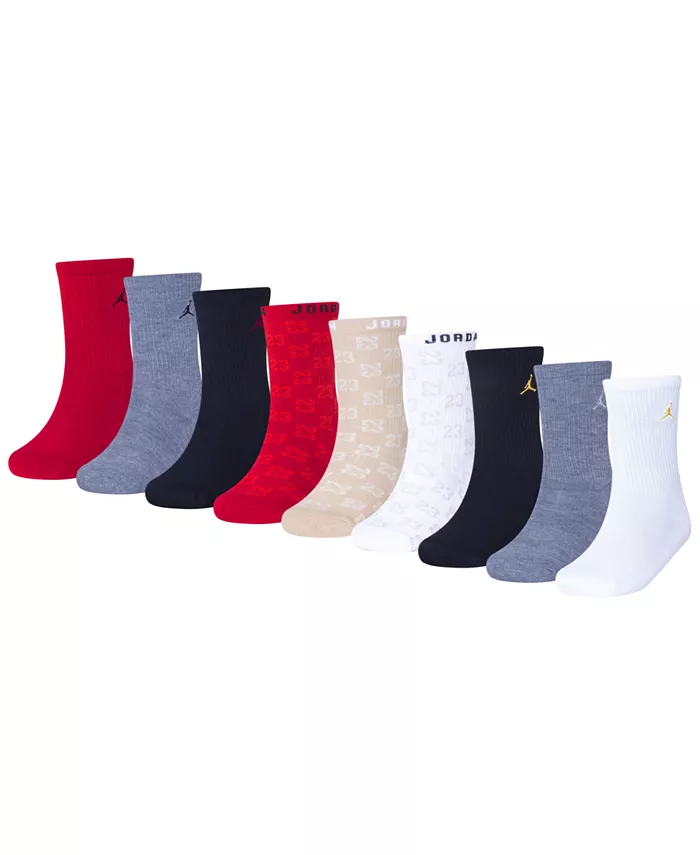 

Детский праздничный набор из 9 пар носков Crew для детей 7-11 лет Jordan, мультиколор