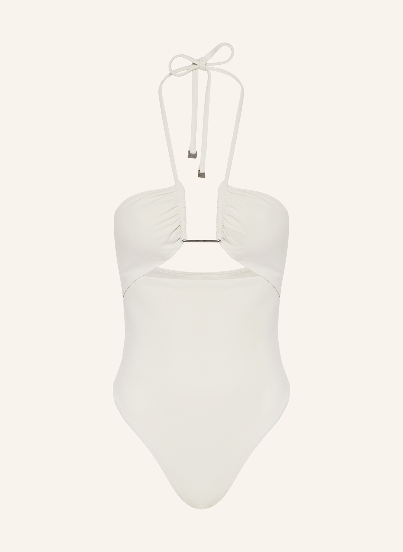 

Купальник с халтернеем Calvin Klein, бежевый
