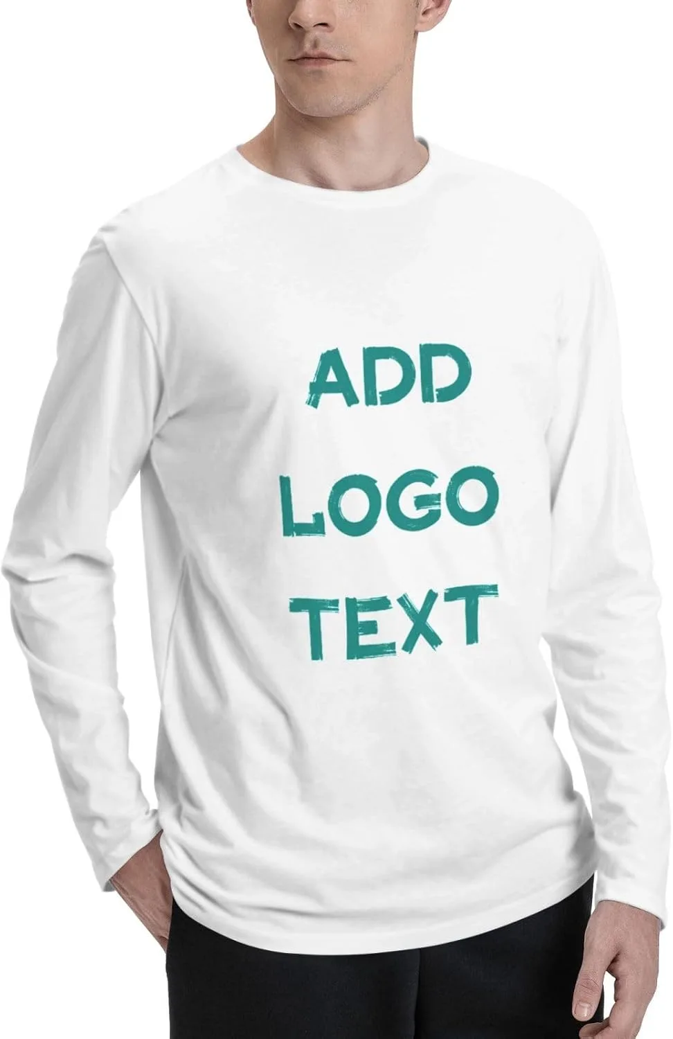 Футболка с длинным рукавом для мужчин Custom Cotton — фото 2