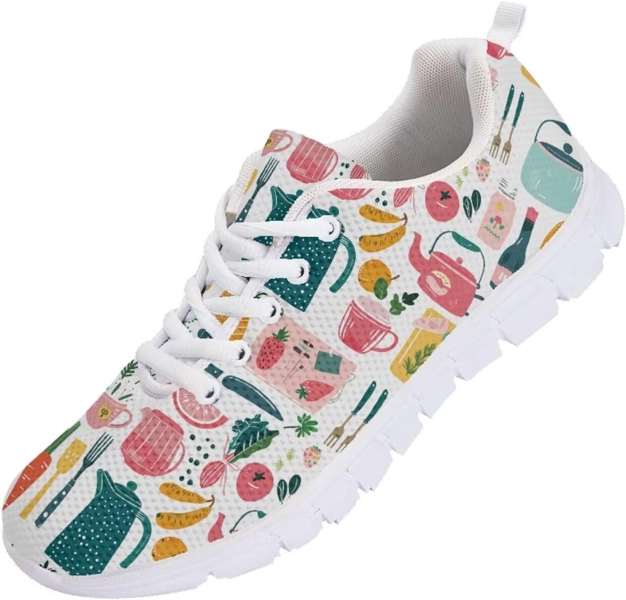 

Мужские кроссовки Funnydude Funny Print легкие спортивные повседневные беговые обувь для мужчин, Fruit and Kitchenware