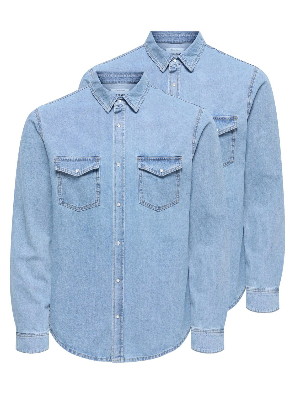 

Only & Sons Рубашка на пуговицах 'Bane' Regular fit в светло-голубом цвете