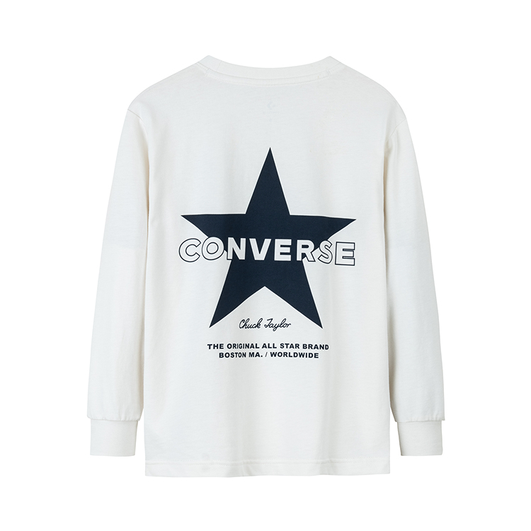 Converse Футболка классического стиля белая для детей 3-7 лет — фото 4