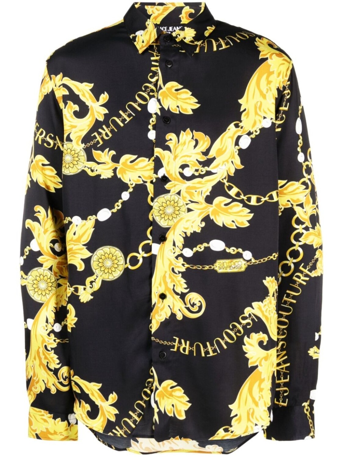 

Versace Jeans Couture рубашка Chain Couture с длинными рукавами, черный