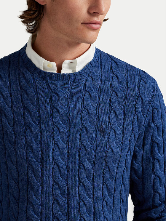 Свитер regular fit 710775885532 Polo Ralph Lauren, синий — фото 4