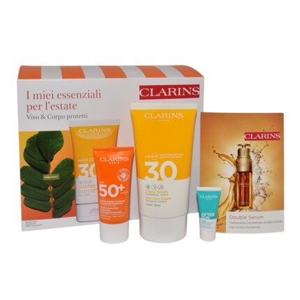 

Body National Expert Set - солнцезащитный крем для тела Spf 30 150 мл, солнцезащитный крем для лица Spf 50 30 мл, пробник бальзама после загара 8 мл Clarins