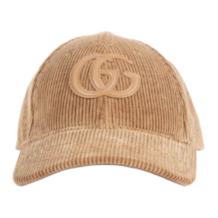 

Вышитая бархатная бейсболка Gucci, коричневый