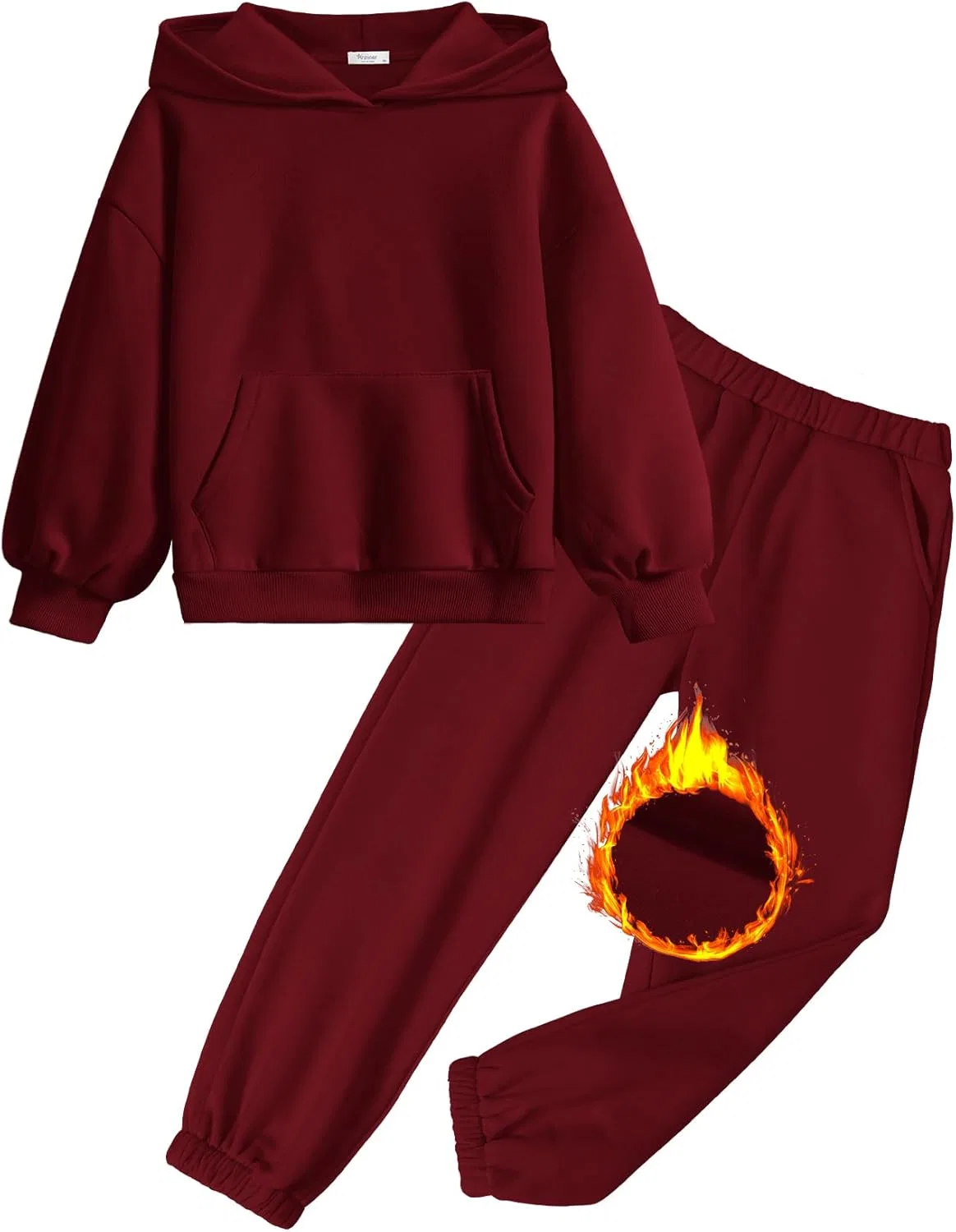 Детский спортивный костюм из толстовки и штанов, Wine Red