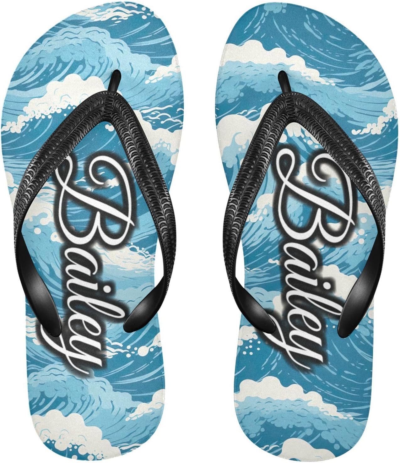 

Пляжные шлепанцы с тигровыми полосами, сандалии для душа, резиновые нескользящие летние тапочки на заказ для женщин и мужчин Sinestour, синий