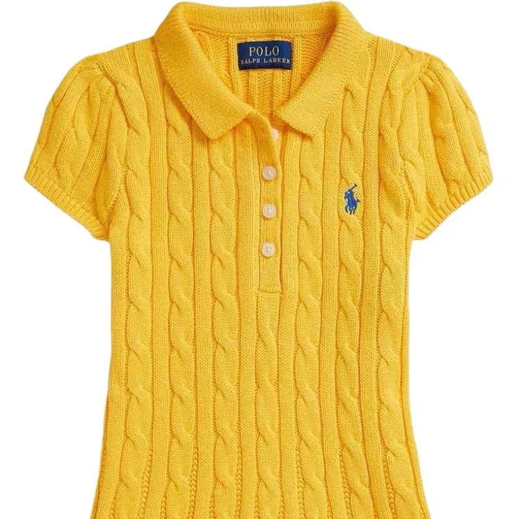 Платье поло Polo Ralph Lauren желтое — фото 3