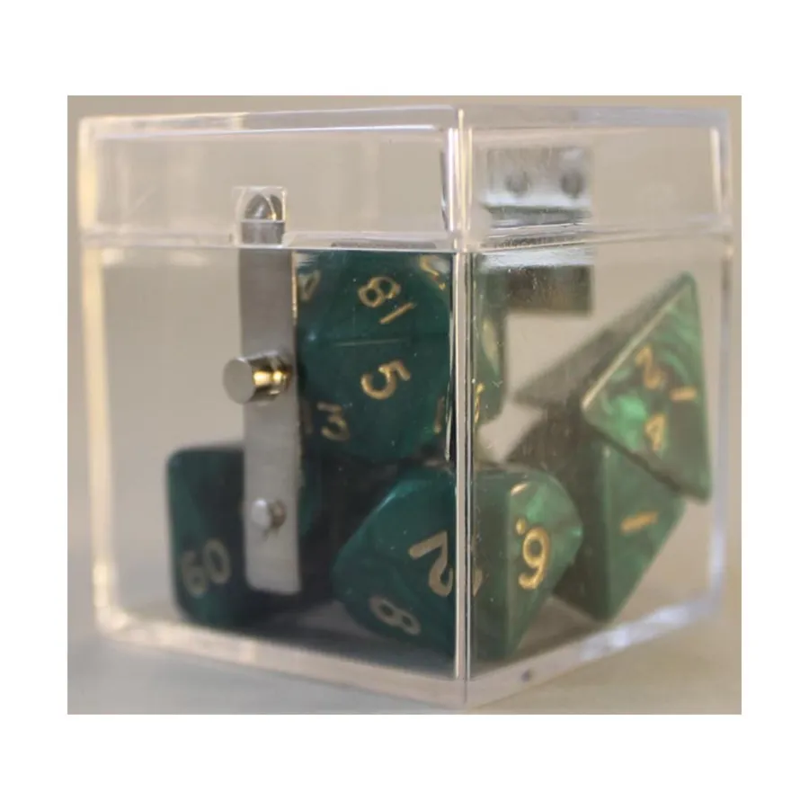 

Поли-набор Зеленый с золотом (7), Dice - Pearl, 16mm Poly Sets (Crystal Caste)