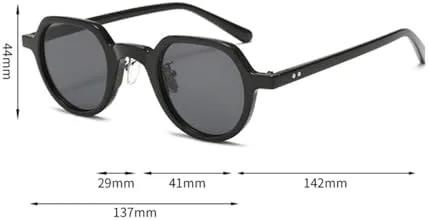 

Винтажные солнцезащитные очки в маленькой оправе для женщин, защита от УФ-излучения UV400, круглые солнцезащитные очки для мужчин, аксессуары MTZJH, Black