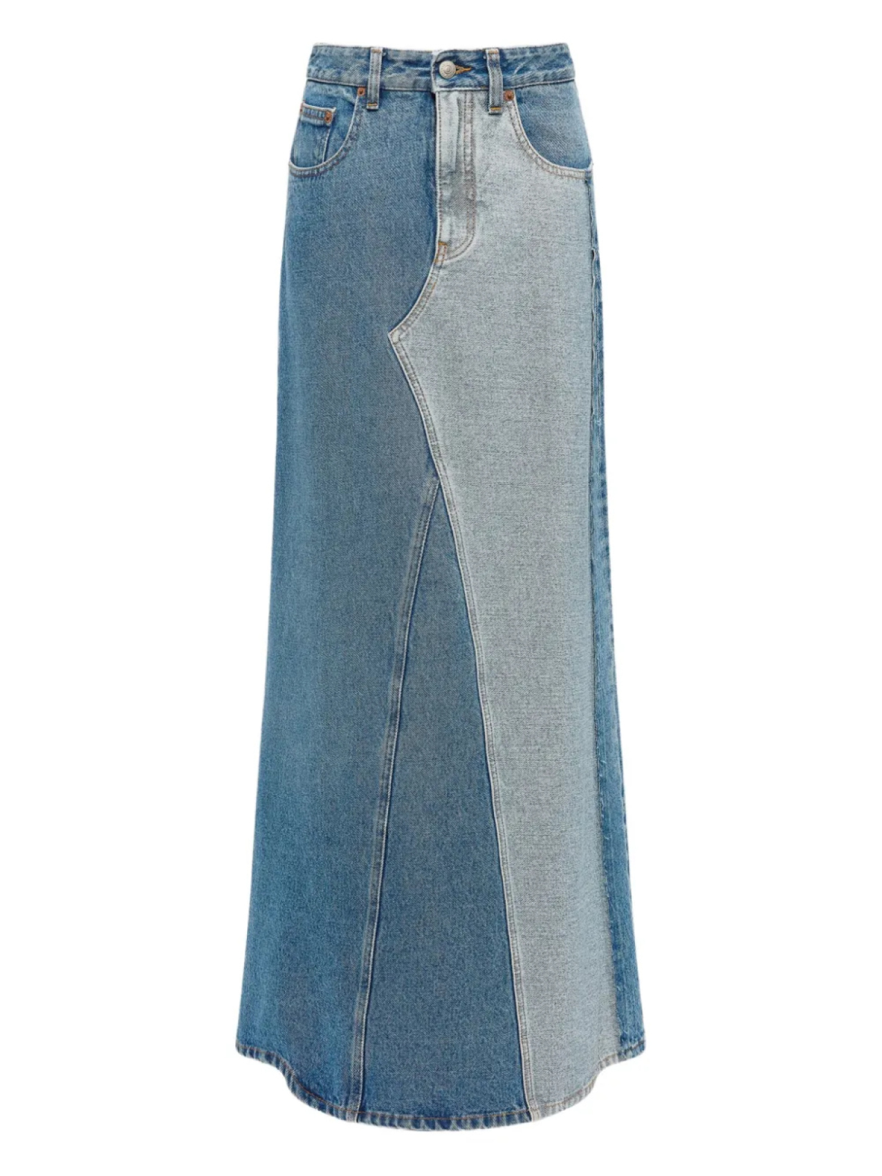 

Юбка из хлопкового денима MM6 Maison Margiela, синий