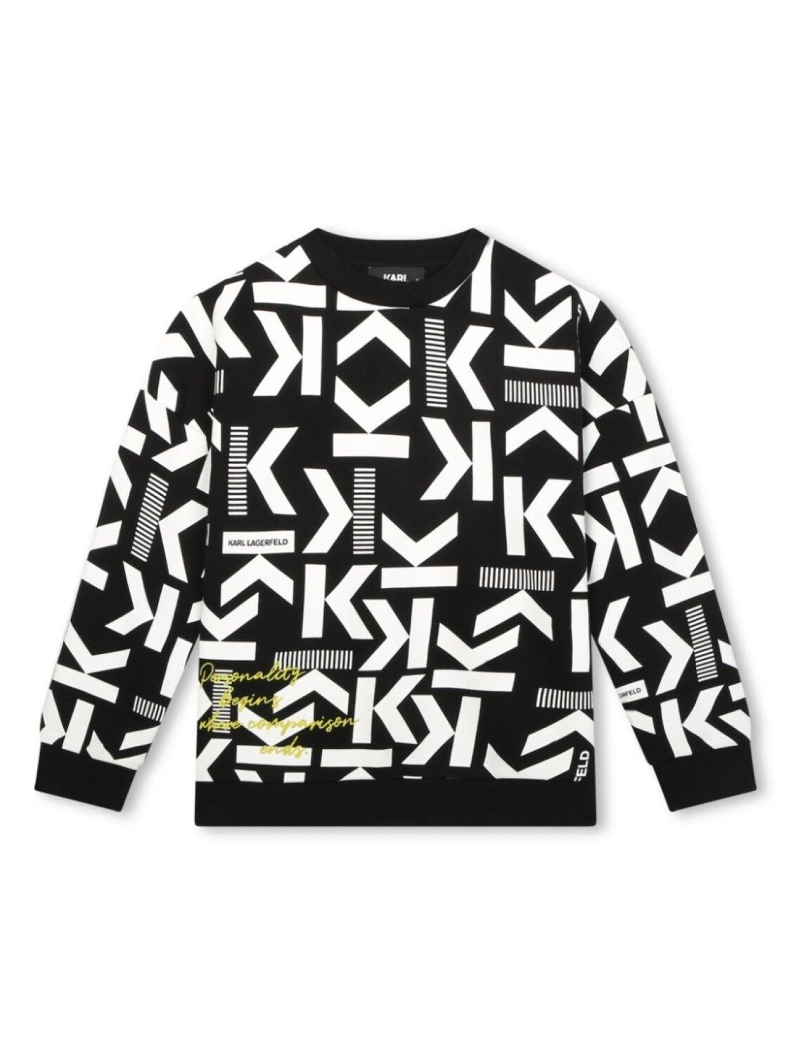 

Толстовка с логотипом Karl Lagerfeld Kids, черный