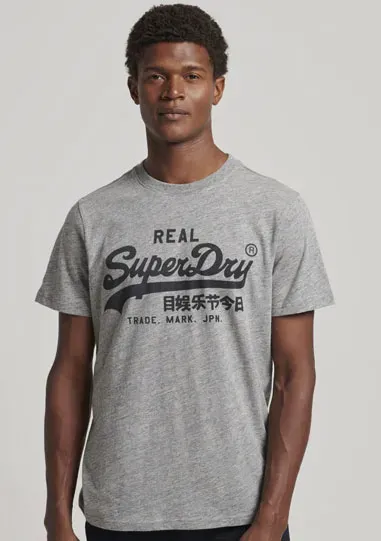 

Рубашка с круглым вырезом Superdry "SD-VINTAGE VL NOOS TEE", серый