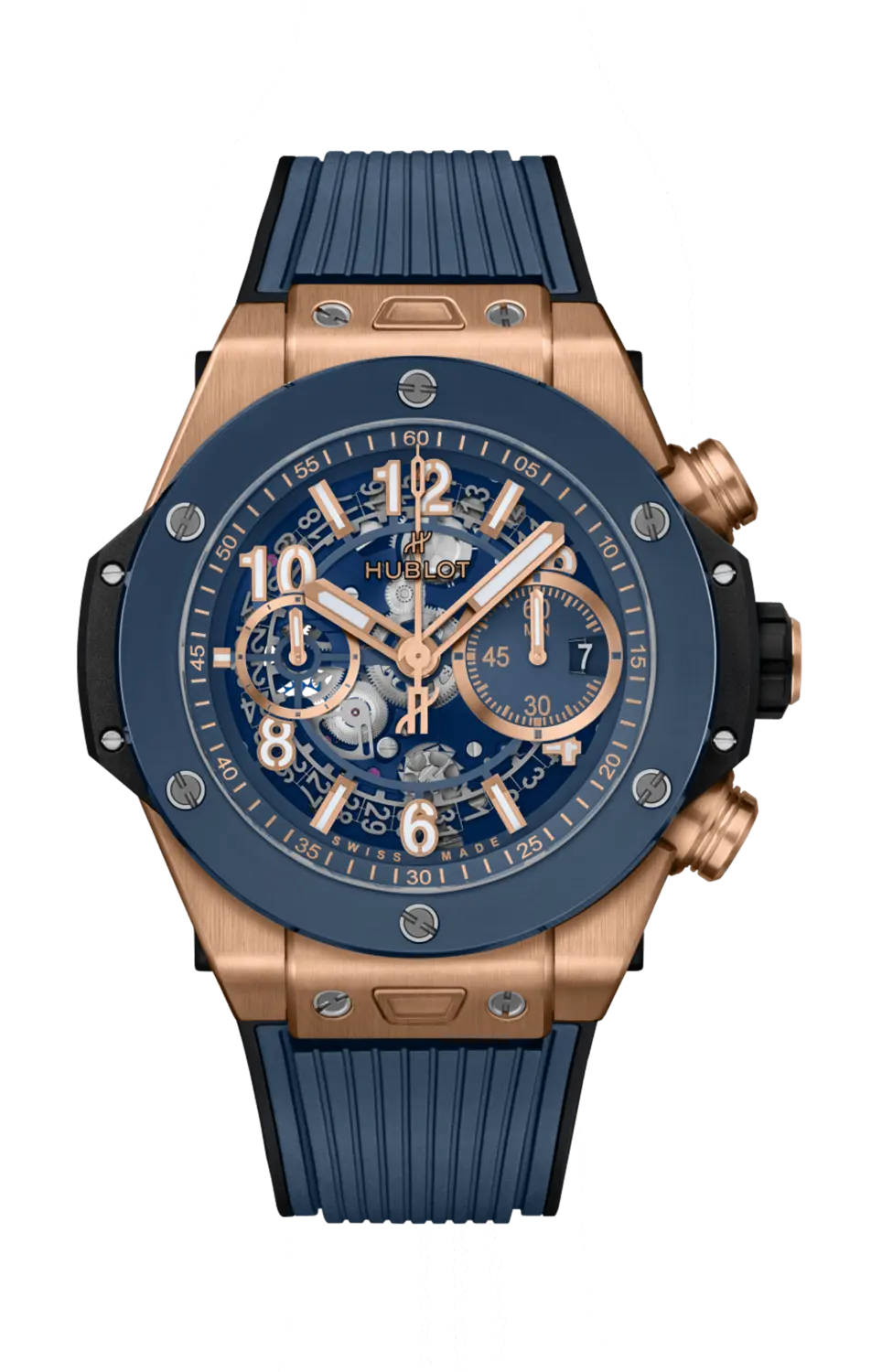 

Часы big bang unico king gold blue ceramic Hublot