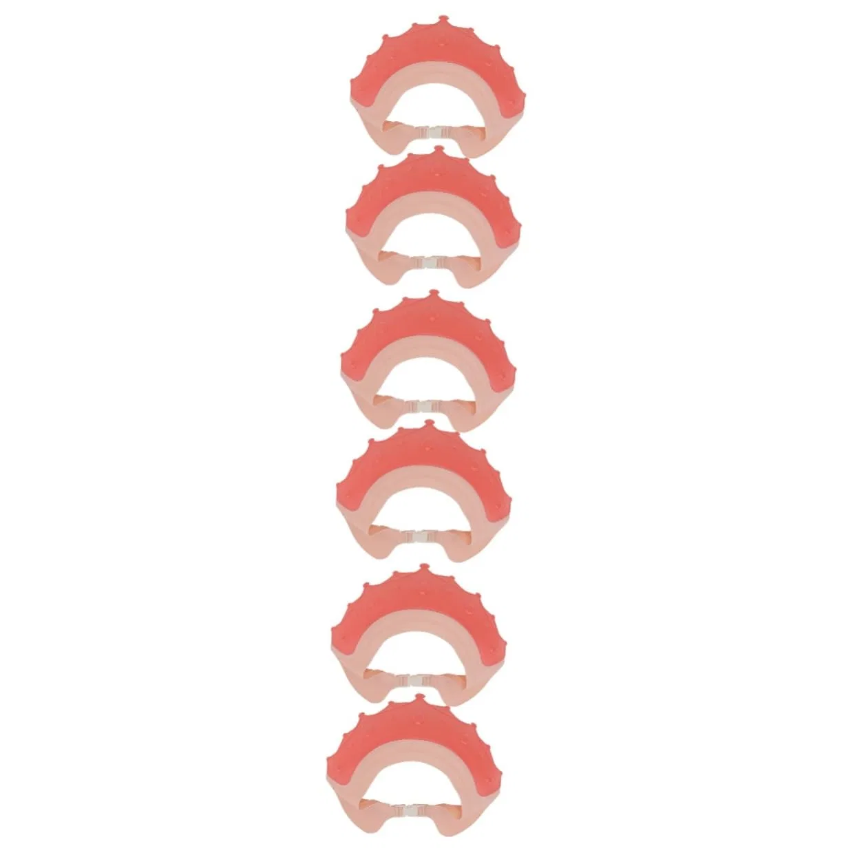 Набор шапочек для душа 6 шт, Silicone, Beavorty, Watermelon red