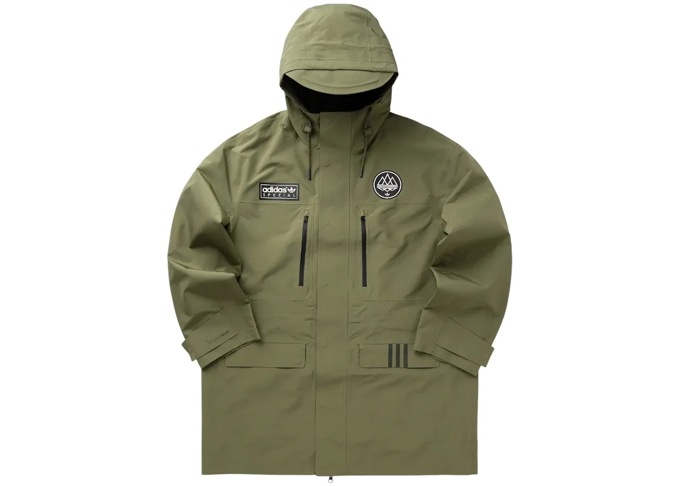 Мужское пальто-парка с длинным рукавом Parka Adidas, Green